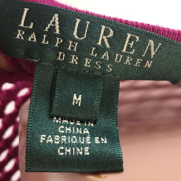 Lauren Ralph Lauren Dress Women's fuchsia Pink 3/4 Sleeves knitted fitte… - Picture 16 of 16